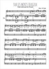 Téléchargez la partition de Sur les monts orageux en PDF pour Chant et piano