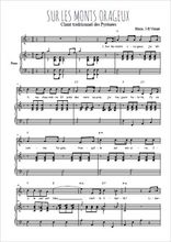 Téléchargez l'arrangement de la partition de chant-des-pyrenees-sur-les-monts-orageux en PDF pour Chant et piano