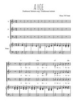 Téléchargez l'arrangement de la partition de A hoe en PDF pour trois voix mixtes et piano