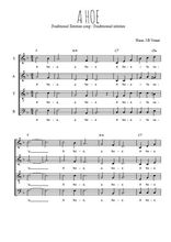 Téléchargez l'arrangement de la partition de Traditionnel-A-hoe en PDF à quatre voix