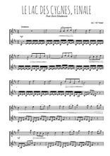 Téléchargez l'arrangement de la partition de tchaikovsky-le-lac-des-cygnes-final en PDF à deux voix