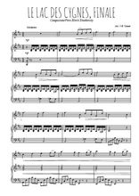 Téléchargez l'arrangement de la partition de tchaikovsky-le-lac-des-cygnes-final en PDF pour Mélodie et piano