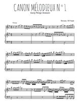 Téléchargez l'arrangement de la partition de telemann-canon-melodieux-1 en PDF pour Mélodie et piano