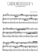 Téléchargez l'arrangement de la partition de telemann-canon-melodieux-4 en PDF pour Mélodie et piano