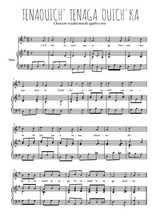 Téléchargez la partition de Tenaouich', Tenaga, Ouichka en PDF pour Chant et piano