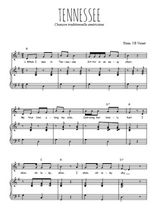 Téléchargez la partition de Tennessee en PDF pour Chant et piano