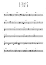 Téléchargez la partition de la musique Tetris en PDF, pour violon
