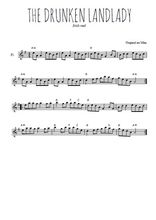 Téléchargez la partition de la musique The Drunken Landlady en PDF, pour flûte traversière