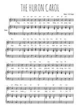 Téléchargez l'arrangement de la partition de the-huron-carol-jesous-ahatonhia en PDF pour Chant et piano