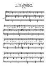 Téléchargez l'arrangement de la partition de Traditionnel-The-cowboy en PDF pour Chant et piano