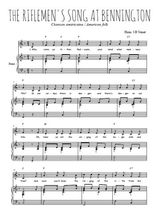 Téléchargez la partition de The Riflemen's song at Bennington en PDF pour Chant et piano
