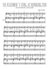 Téléchargez l'arrangement de la partition de Traditionnel-The-Riflemen-s-song-at-Bennington en PDF pour Chant et piano