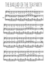 Téléchargez l'arrangement de la partition de the-ballad-of-the-tea-party en PDF pour Chant et piano