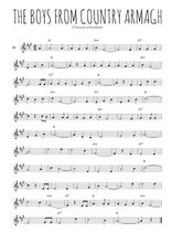 Téléchargez la partition en Sib de la musique irlande-the-boys-from-county-armagh en PDF