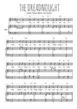 Téléchargez l'arrangement de la partition de chant-de-marin-the-dreadnought en PDF pour Chant et piano