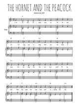 Téléchargez la partition de The hornet and the peacock en PDF pour Chant et piano