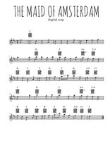 Téléchargez l'arrangement de la partition pour sax en Mib de la musique The maid of Amsterdam en PDF