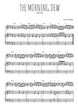 Téléchargez l'arrangement de la partition de irlande-the-morning-dew en PDF pour Mélodie et piano