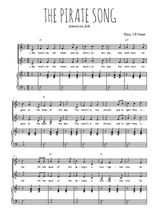 Téléchargez la partition de The pirate song en PDF pour 2 voix égales et piano