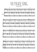 Téléchargez l'arrangement de la partition de chant-de-marins-the-pirate-song-la-chanson-du-pirate en PDF pour Chant et piano