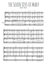 Téléchargez la partition de The seven joys of Mary en PDF pour 2 voix égales et piano