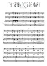 Téléchargez l'arrangement de la partition de The seven joys of Mary en PDF pour deux voix égales et piano