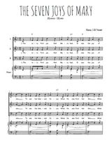 Téléchargez la partition de The seven joys of Mary en PDF pour 3 voix SAB et piano