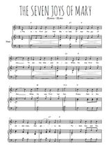 Téléchargez la partition de The seven joys of Mary en PDF pour Chant et piano