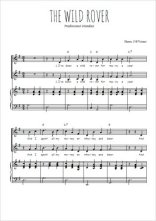 Téléchargez la partition de The wild rover en PDF pour 2 voix égales et piano