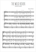Téléchargez l'arrangement de la partition de The wild rover en PDF pour trois voix mixtes et piano