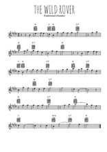 Téléchargez l'arrangement de la partition pour sax en Mib de la musique The wild rover en PDF