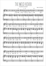 Téléchargez l'arrangement de la partition de irlande-the-wild-rover en PDF pour Chant et piano