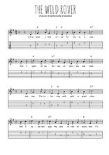 Téléchargez la tablature de la musique irlande-the-wild-rover en PDF