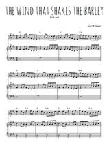 Téléchargez l'arrangement de la partition de irlande-the-wind-that-shakes-the-barley en PDF pour Mélodie et piano