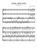 Téléchargez l'arrangement de la partition de Dors mon gâs en PDF pour deux voix égales et piano