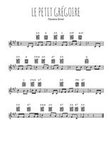 Téléchargez l'arrangement de la partition en Sib de la musique Le petit Grégoire en PDF