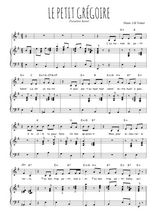 Téléchargez l'arrangement de la partition de theodore-botrel-le-petit-gregoire en PDF pour Chant et piano