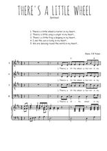 Téléchargez la partition de There's a little wheel en PDF pour 4 voix SATB et piano