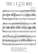 Téléchargez l'arrangement de la partition de Traditionnel-There-s-a-little-wheel en PDF pour Chant et piano