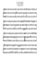 Téléchargez la partition de Pavane N°1 en PDF pour Mélodie et piano