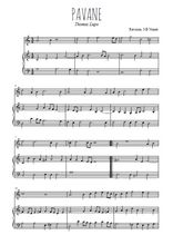 Téléchargez la partition de Pavane N°2 en PDF pour Mélodie et piano