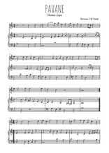 Téléchargez la partition de Pavane N°3 en PDF pour Mélodie et piano
