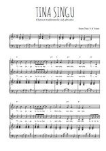 Téléchargez l'arrangement de la partition de Tina Singu en PDF pour deux voix égales et piano
