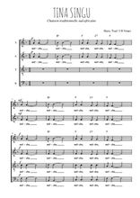 Téléchargez l'arrangement de la partition de Traditionnel-Tina-Singu en PDF à quatre voix