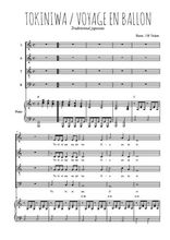 Téléchargez la partition de Tokiniwa en PDF pour 4 voix SATB et piano