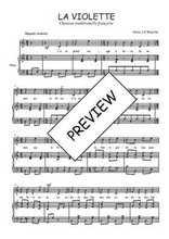 Téléchargez la partition de La violette en PDF pour Chant et piano