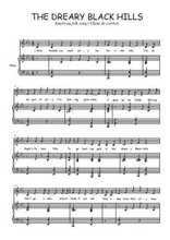Téléchargez la partition de The Dreary Black Hills en PDF pour Chant et piano