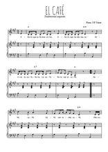 Téléchargez la partition de El café en PDF pour Chant et piano