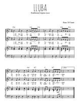 Téléchargez l'arrangement de la partition de Lluba, chant tzigane en PDF pour deux voix égales et piano