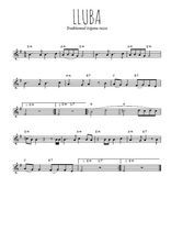 Téléchargez la partition de la musique Lluba, chant tzigane en PDF, pour flûte traversière